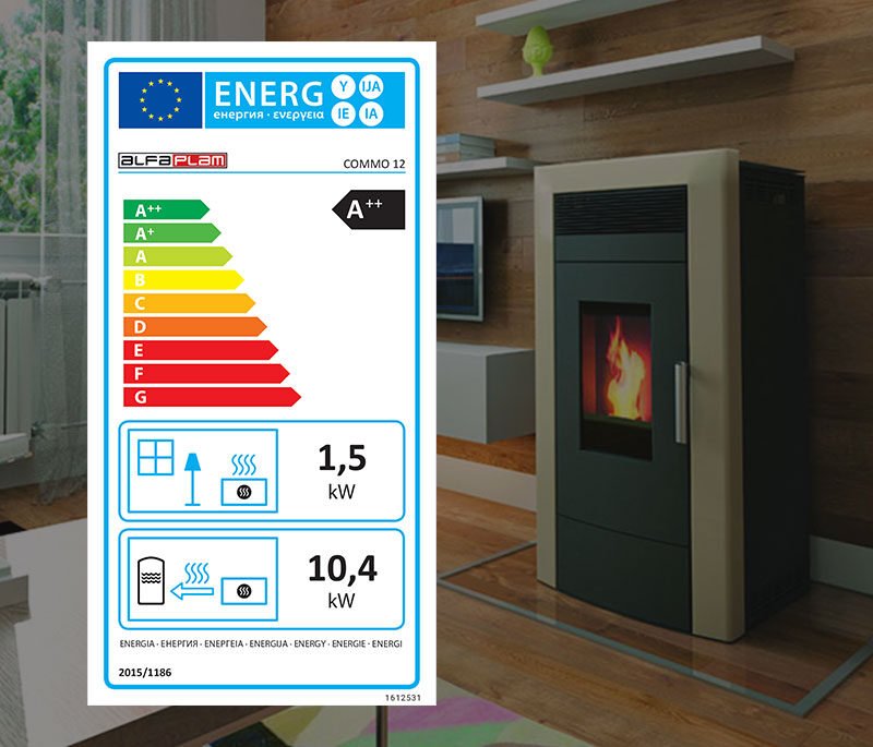 energielabel cv pelletkachel