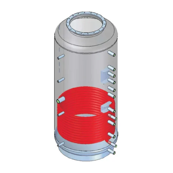 Legionellaveilige doorstroomspiraal in buffervat