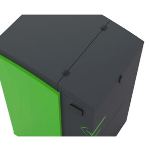 Bovenzijde pelletketel Titan Advance van Dielle