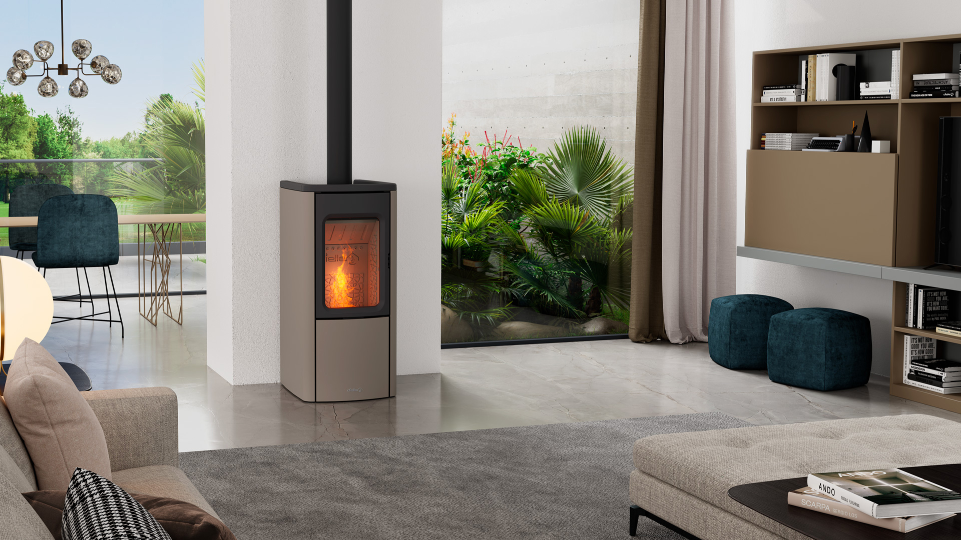 Hybride hout en pelletkachel